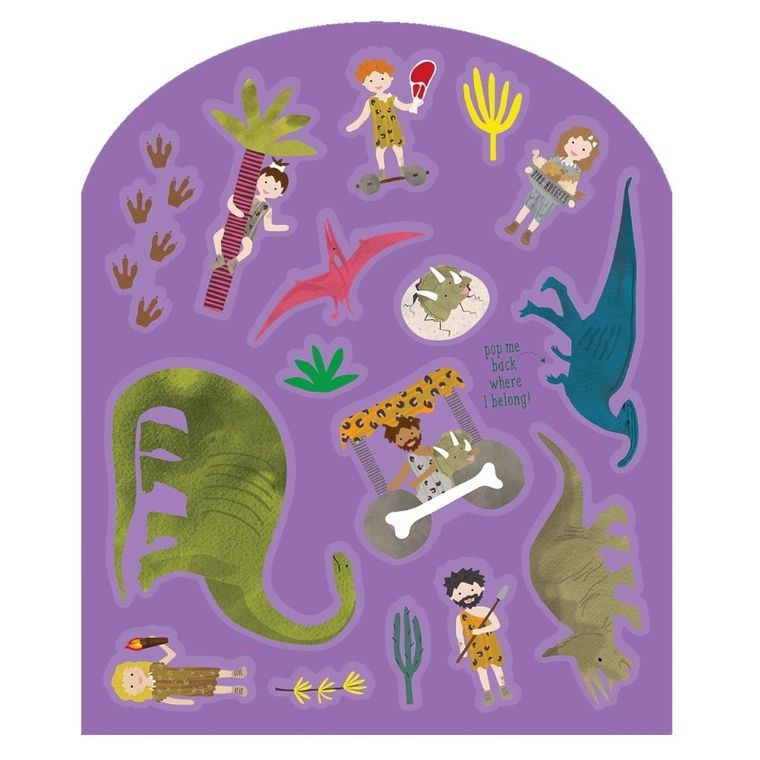 Dinozaury. Zestaw naklejek wielokrotnego użytku