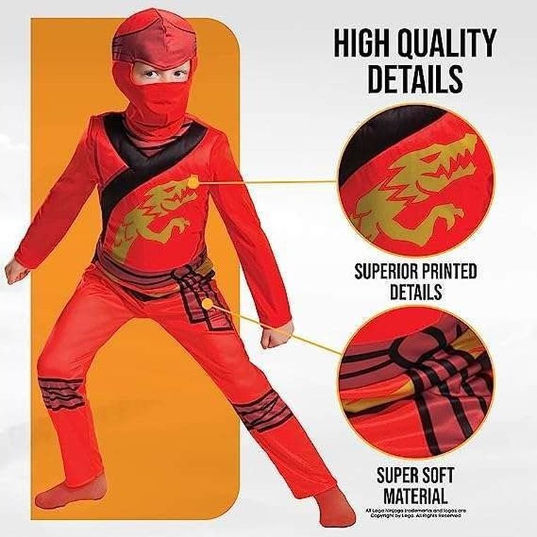 Disguise, Lego Ninjago, Kai, strój karnawałowy, 94-109 cm, 3-4 lat