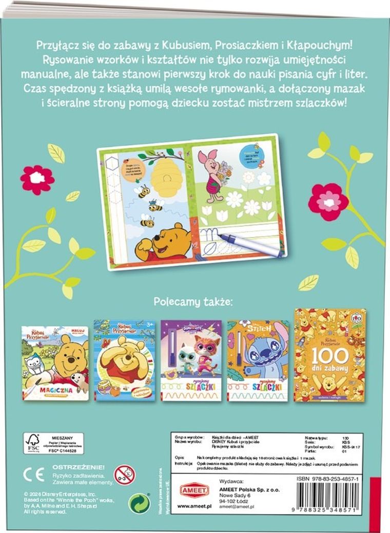 Disney Kubuś i przyjaciele. Rysujemy szlaczki