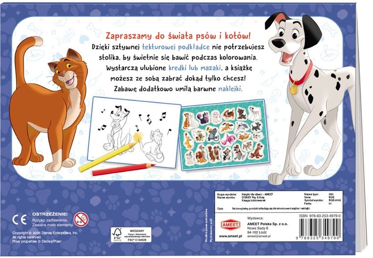 Disney Psy & Koty. Księga kolorowanek