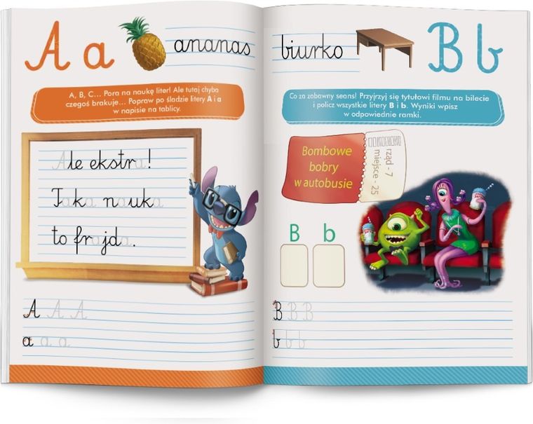 Disney Uczy. Przygoda z czytaniem. Elementarz. Ćwiczenia