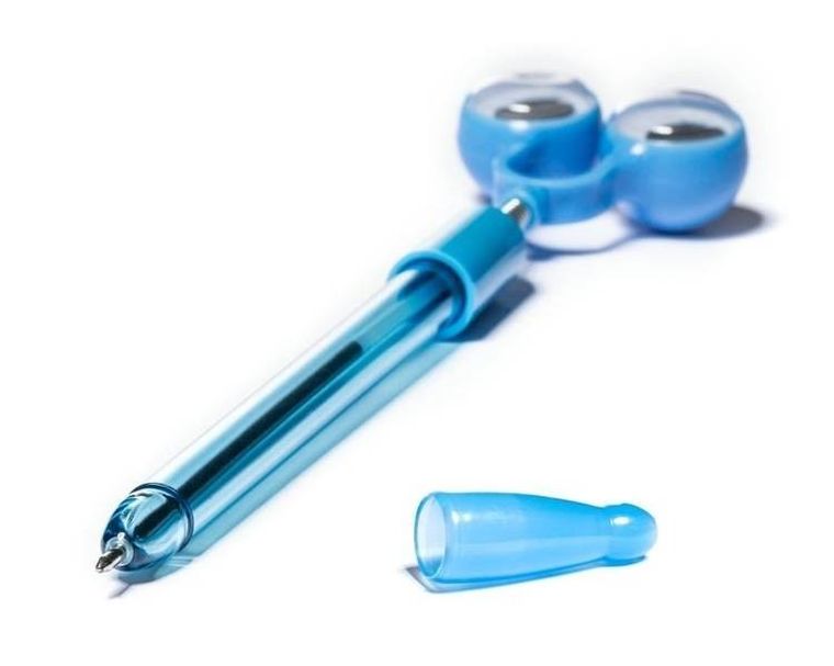 Długopis z wielkimi oczami, niebieski