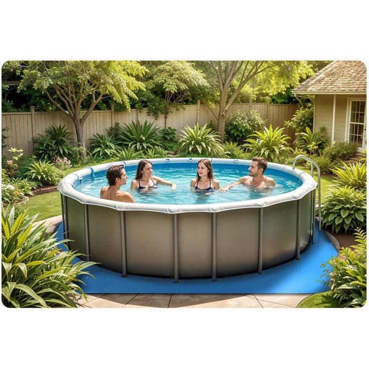 Dmuchane, Mata piankowa pod basen puzzle 50-50 cm, 8 szt.