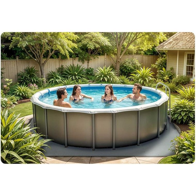 Dmuchane, Mata piankowa pod basen puzzle 50-50 cm, 8 szt.