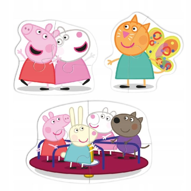Dodo, Świnka Peppa, puzzle 3w1, 9 elementów