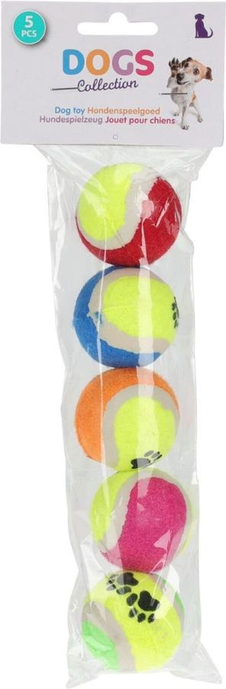 Dogs Collection, piłka dla psa, tenis ziemny, 5 szt.