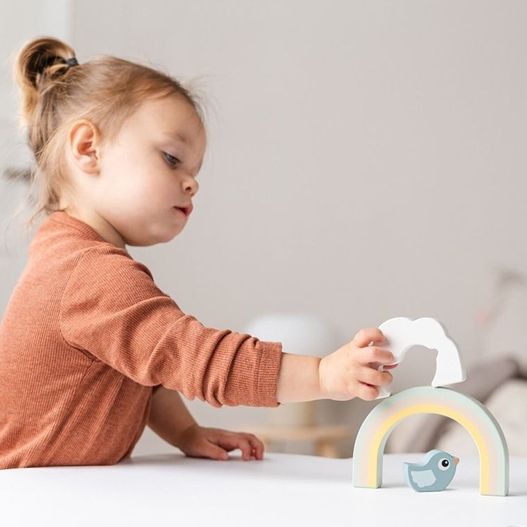 Done By Deer, Birdee, drewniana układanka, 3 elementy