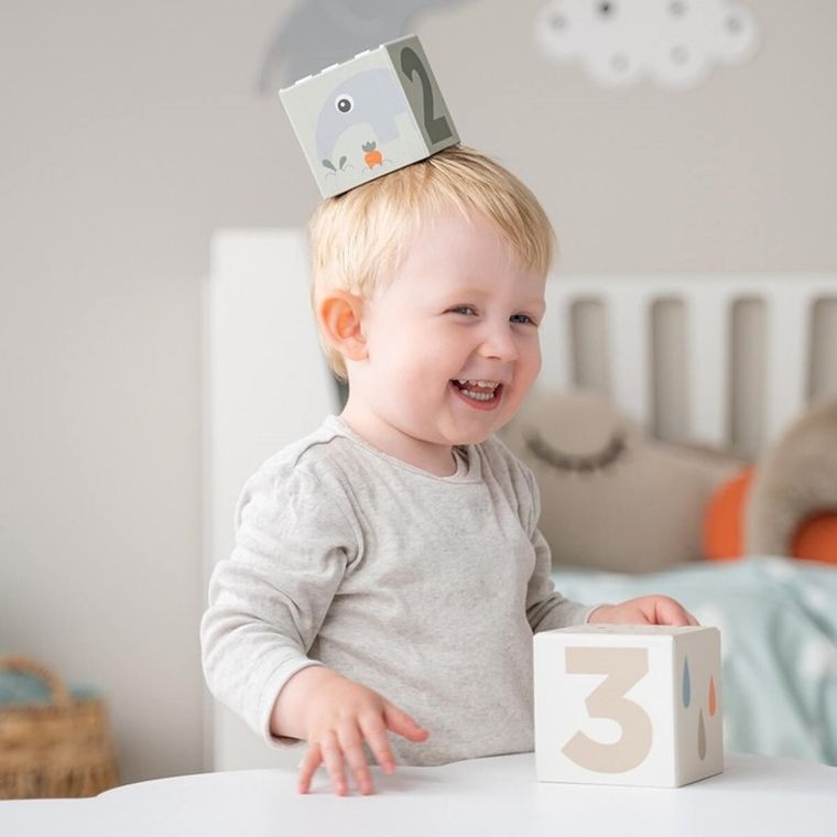 Done by Deer, Deer Friends, kostki do układania wieży, 5 szt.