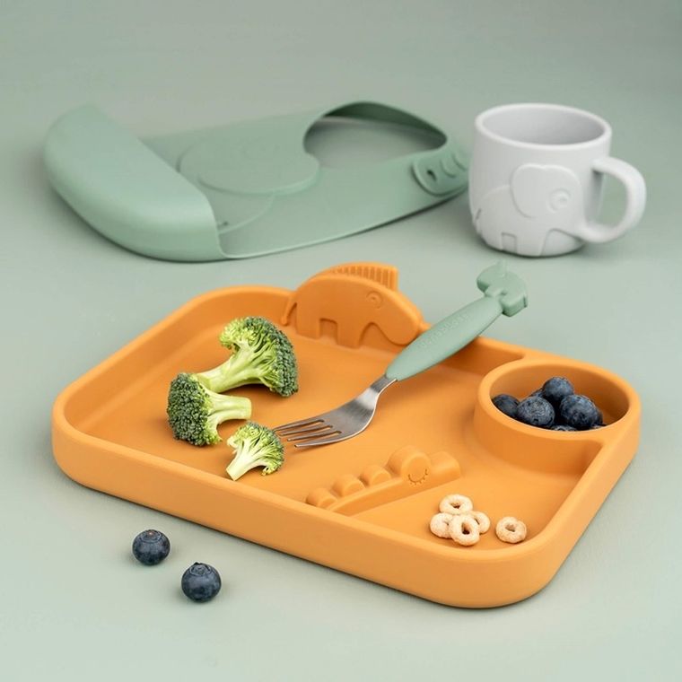 Done by Deer, Easy-Grip, sztućce dla dziecka, green