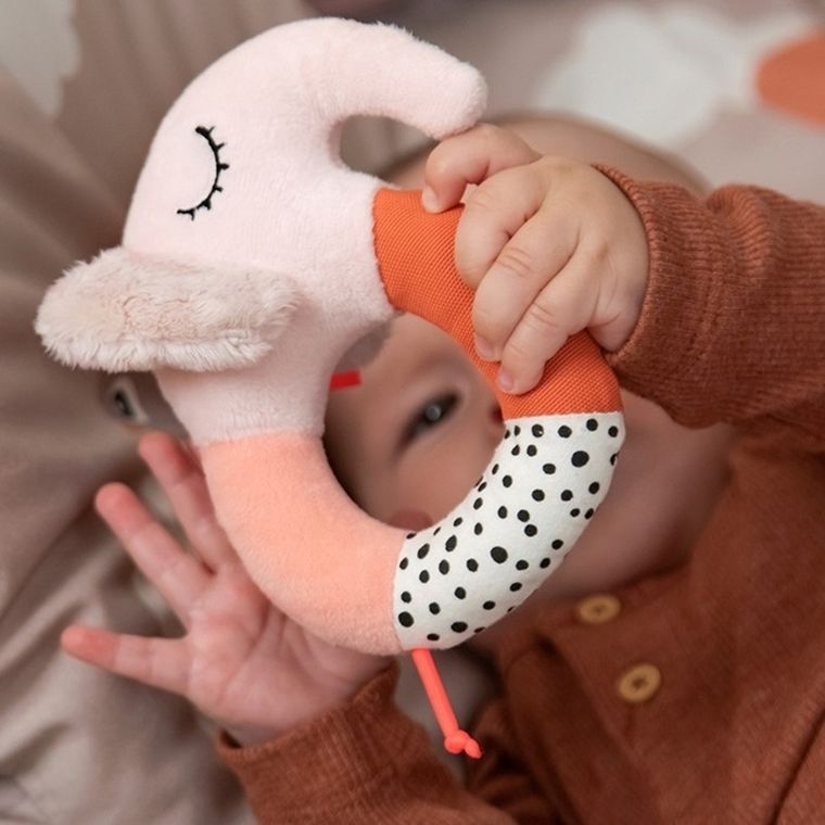 Done By Deer, grzechotka sensoryczna, Ring Elphee, Blue