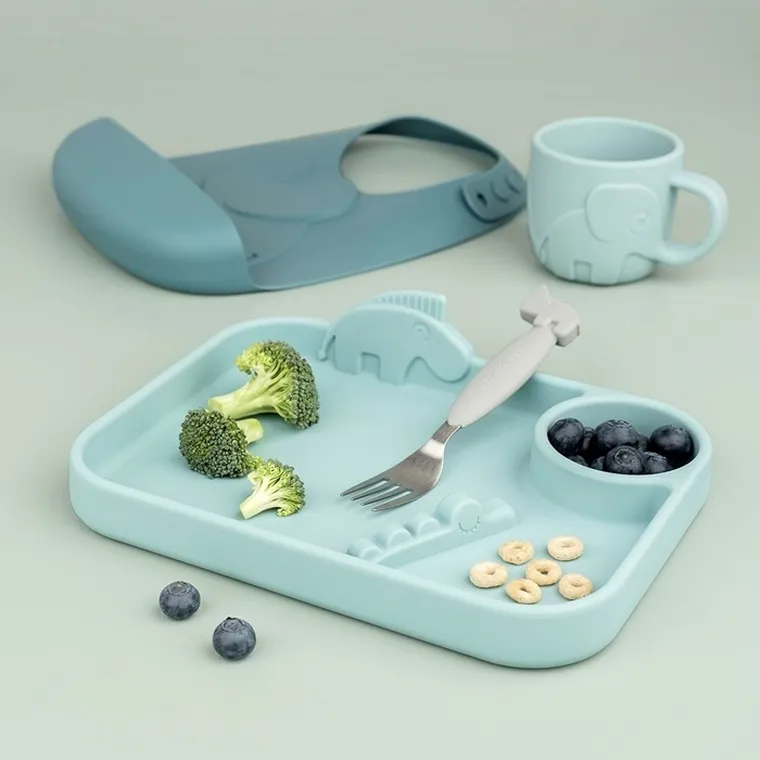 Done by Deer, Peekaboo, Elphee, kubek silikonowy, blue