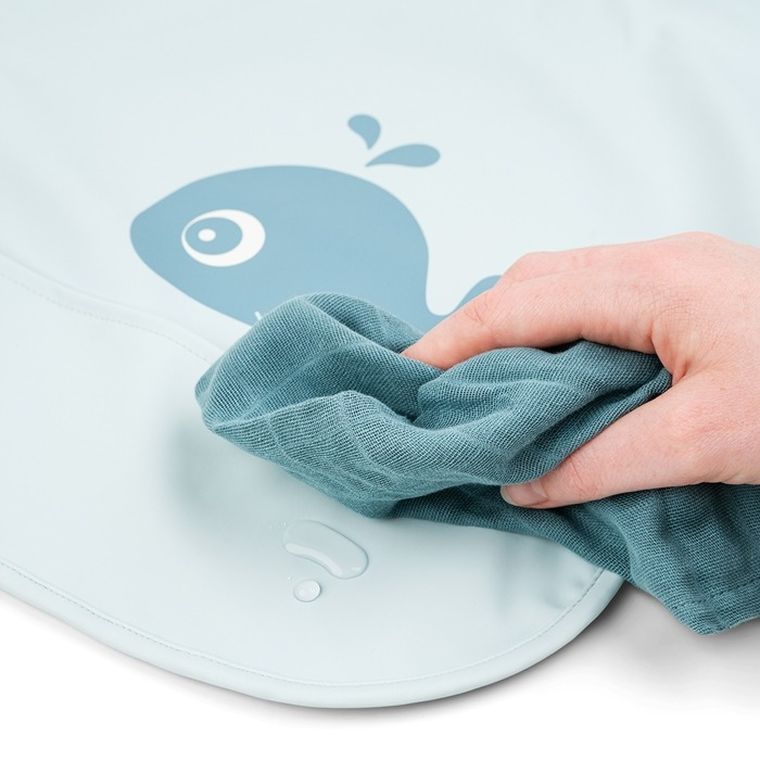 Done By Deer, Sea Wally, śliniak z rękawami, Blue