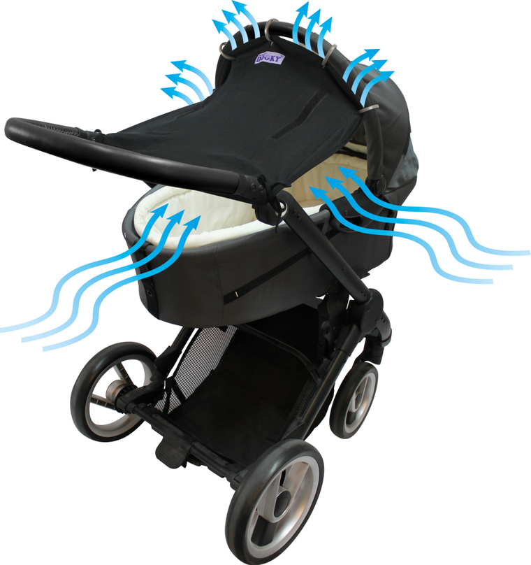 Dooky Classic, osłona na budkę wózka, czarna