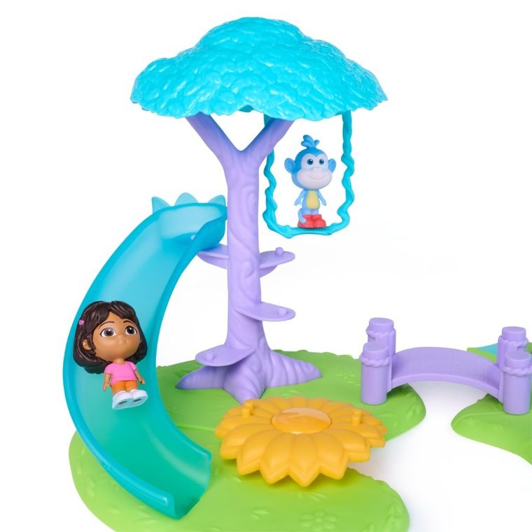 Dora poznaje świat, Mini Park Przygód w dżungli, zestaw z figurkami Dory i Butka