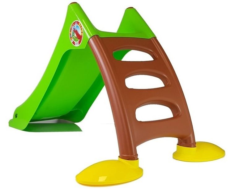 Dorex, zjeżdżalnia ogrodowa z drabinką, zielono-brązowa
