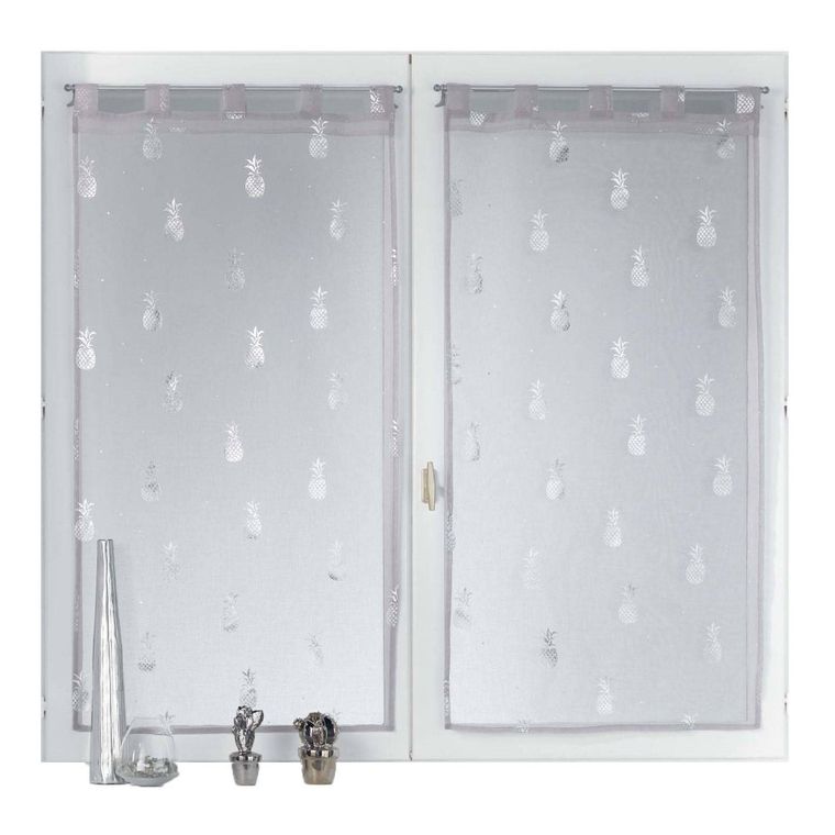 Douceur d'intérieur, firana krótka, Samba, 60-160 cm, szara, 2 szt.