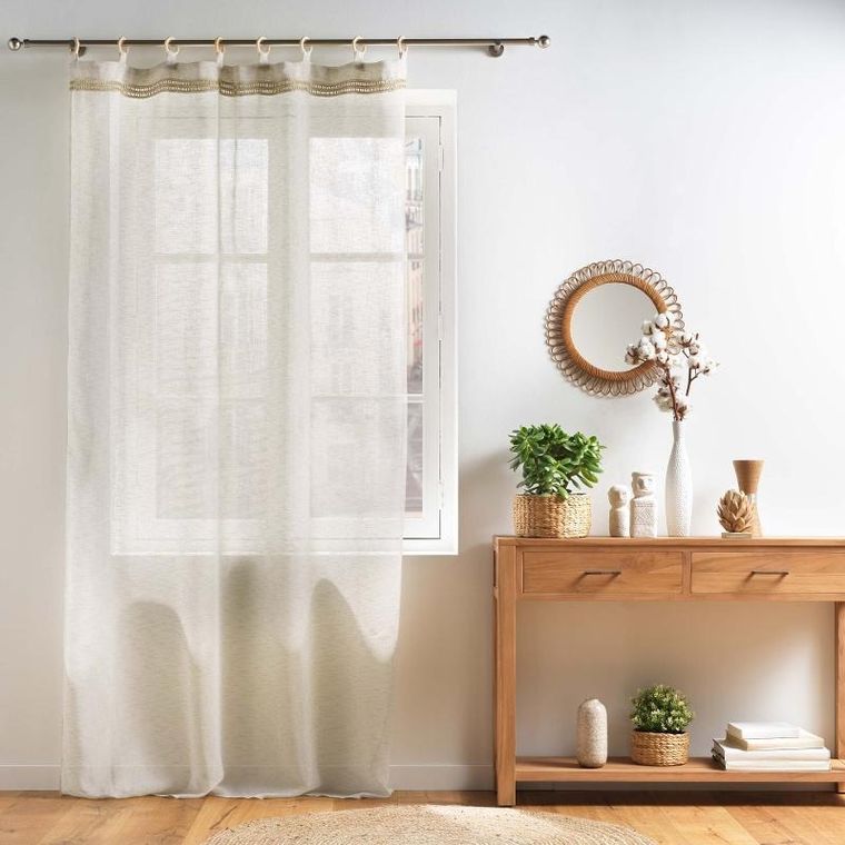 Douceur d'intérieur, firana na drewnianych kółkach, Mileo, 140-240 cm