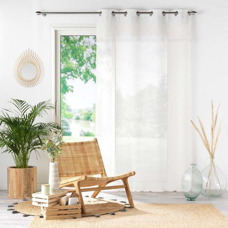 Douceur d'intérieur, firanka na przelotkach z frędzlami, Eleania, 140-240 cm