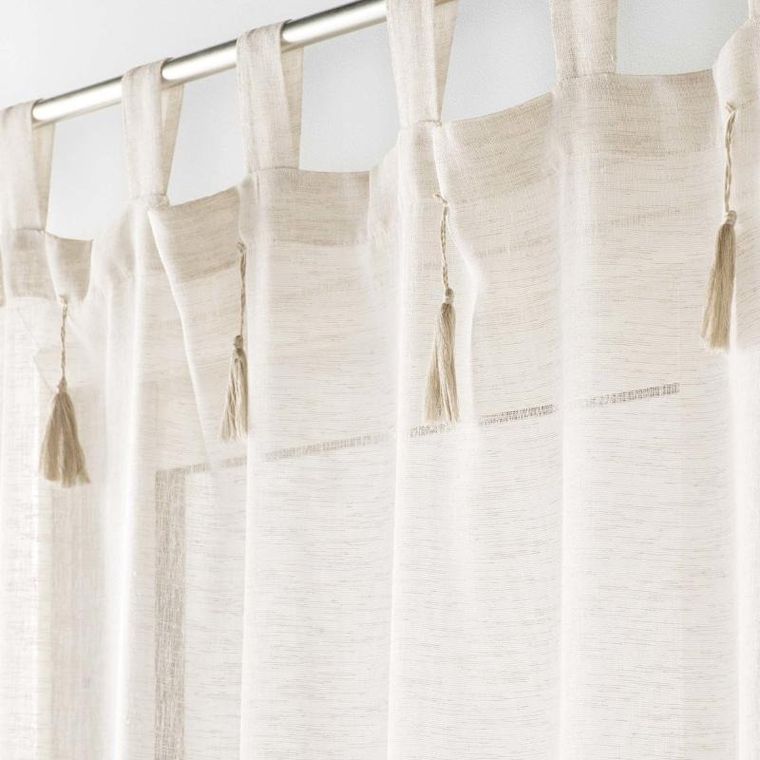 Douceur d'intérieur, firanka z ozdobnymi pomponami, Dalila, 140-240 cm