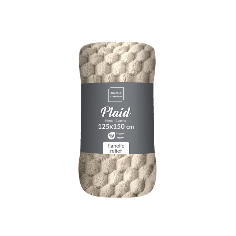 Douceur D'intérieur, Frosty, narzuta flanelowa, 125-150 cm