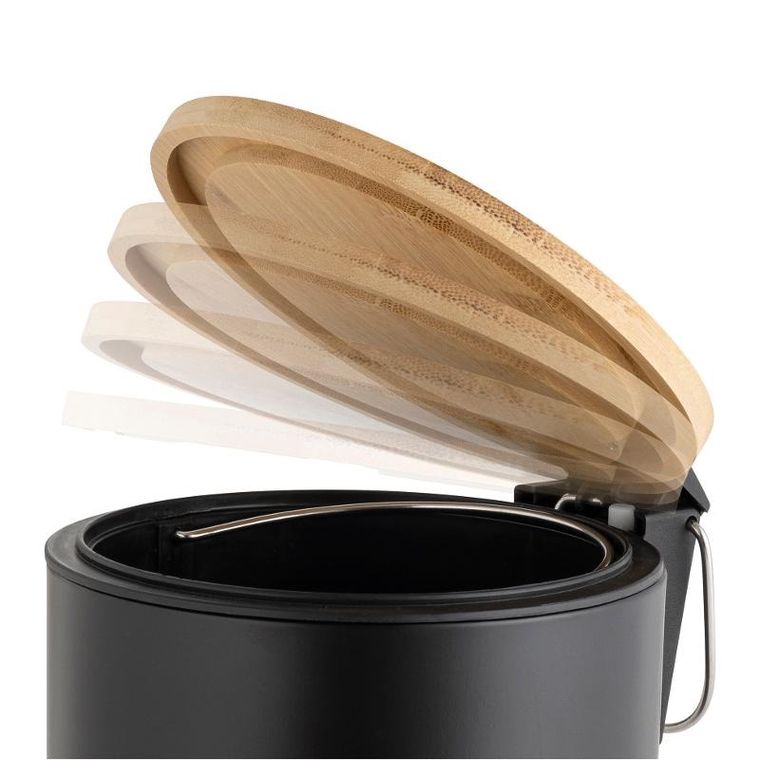 Douceur d'intérieur, kosz na śmieci z cichym domykaniem, bambus, 3 l, Mobelle