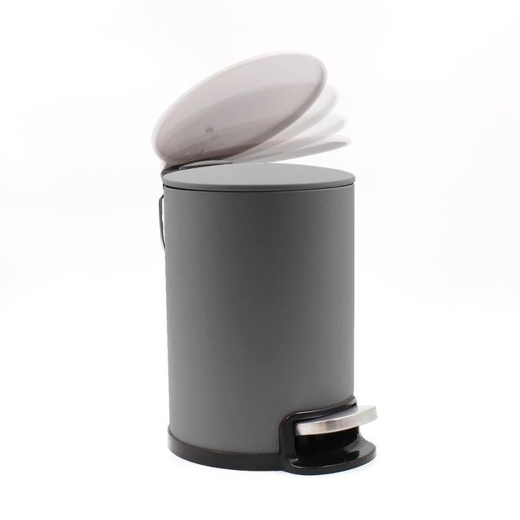 Douceur d'intérieur, łazienkowy kosz na śmieci z cichym domykaniem, 3 l, metaline