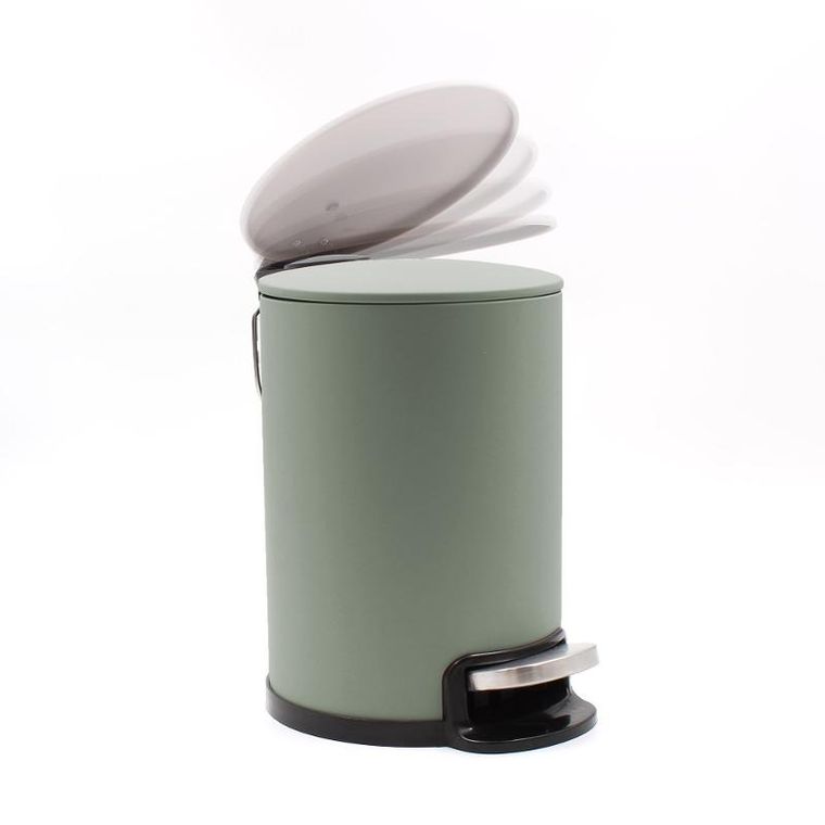 Douceur d'intérieur, łazienkowy kosz na śmieci z cichym domykaniem, 3 l, metaline