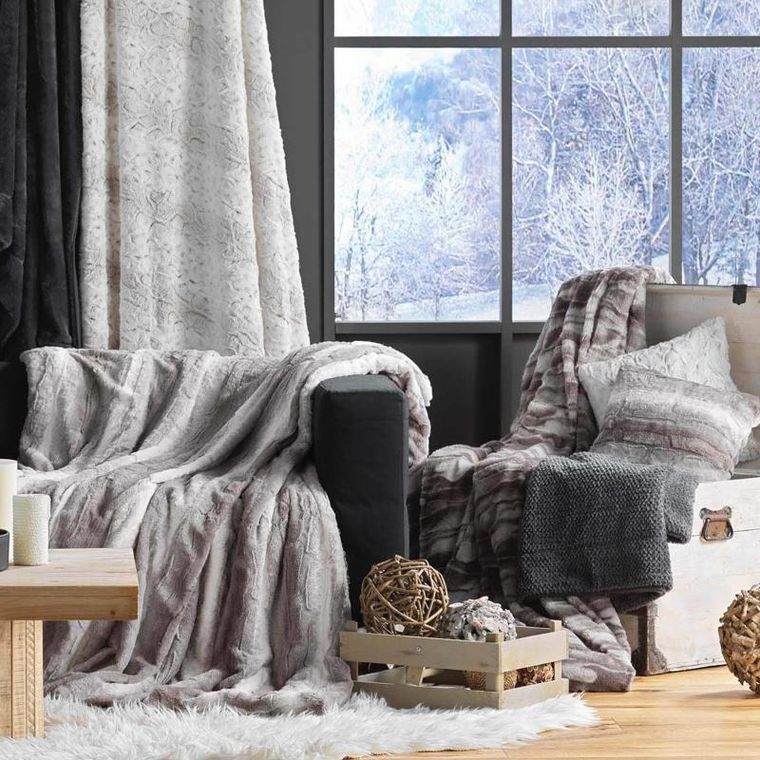 Douceur d'intérieur, narzuta ze sztucznego futerka, Iceberg, 125-150 cm