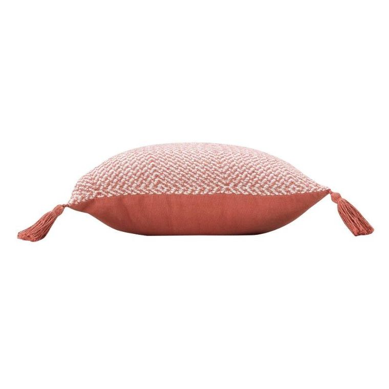 Douceur d'intérieur, poduszka dekoracyjna z tkanej bawełny, Louisette, 40-40 cm