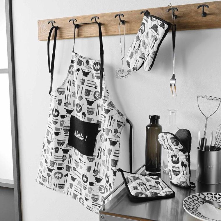 Douceur d'intérieur, rękawica kuchenna bawełniana, silikonowe wzmocnienia, 30-18 cm