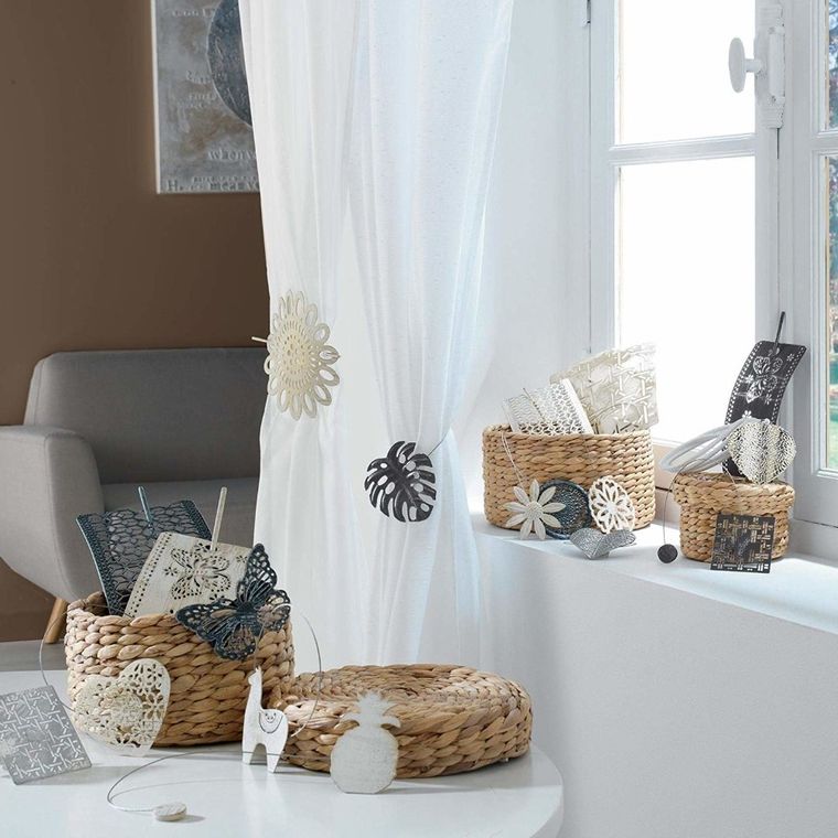 Douceur d'intérieur, spinka do zasłony, Mandy, 1 szt., czarna