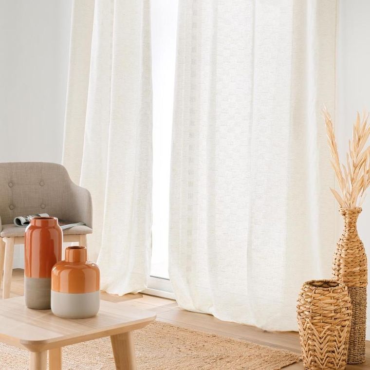 Douceur d'intérieur, zasłona okienna z efektem lnu, 140-260 cm, Logan