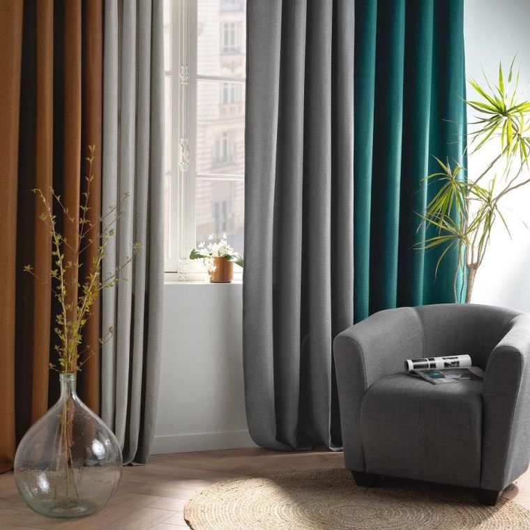 Douceur d'intérieur, zasłona zaciemniająca, Blacke, na przelotkach, 135-240 cm