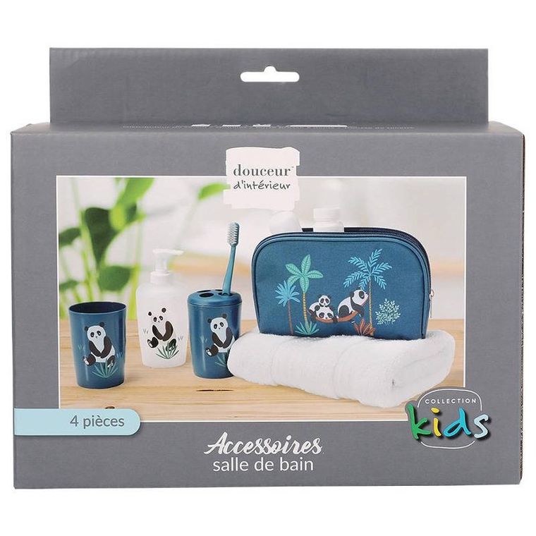 Douceur d'intérieur, zestaw akcesoriów łazienkowych ze zwierzakami, 4 elementy