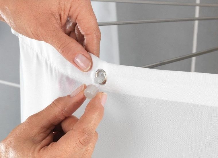 Drążek do zasłony prysznicowej z 12 ramionami, stal nierdzewna