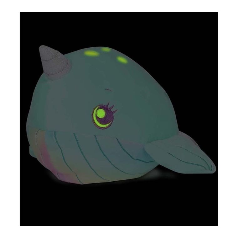 Dream Beams, Narwal Nickie, maskotka świecąca w ciemności, 18 cm
