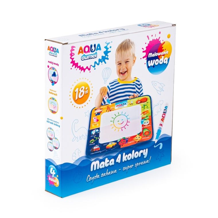 Dumel Aqua, Aqua, mata do malowania wodą, 4 kolory, 52-52 cm