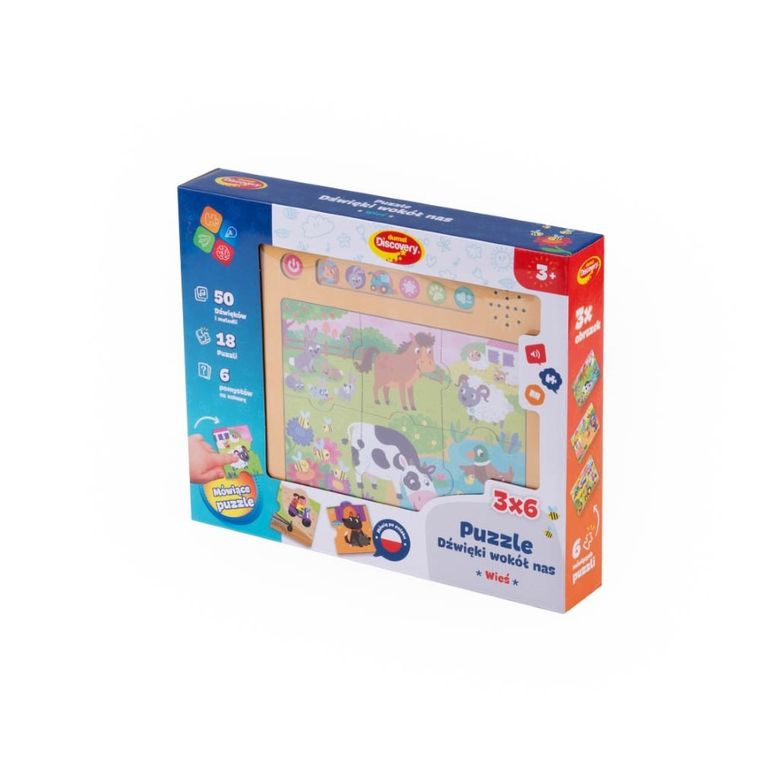 Dumel Discovery, Dźwięki Wokół Nas, Wieś, puzzle, 18 elementów