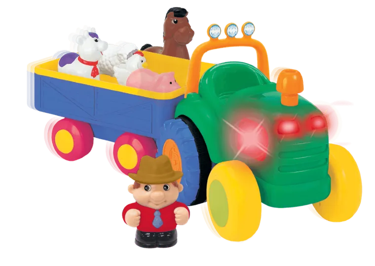 Dumel Discovery, Traktor Farmer, interaktywny pojazd rolniczy z przyczepą i figurkami zwierząt