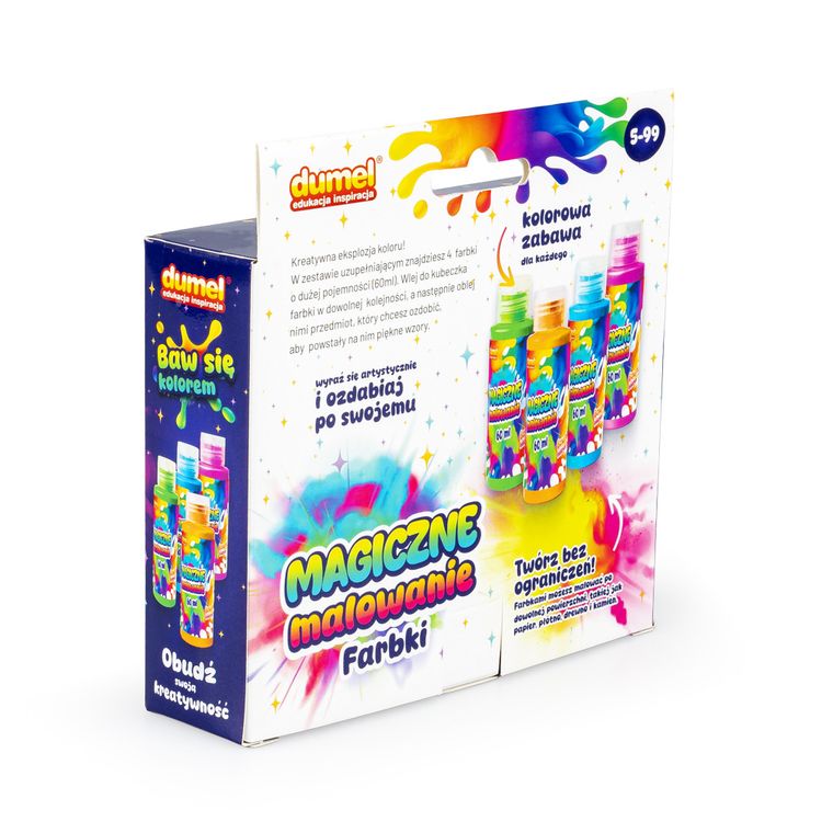 Dumel, Magiczne Malowanie, farbki, zestaw uzupełniający, 4-60 ml