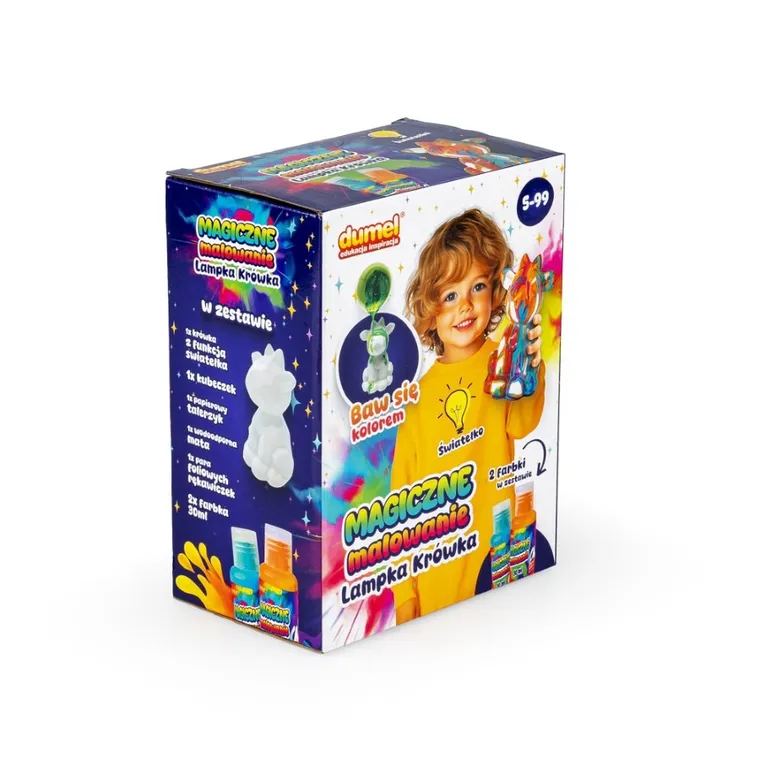 Dumel, Magiczne Malowanie, Lampka krówka, zestaw kreatywny