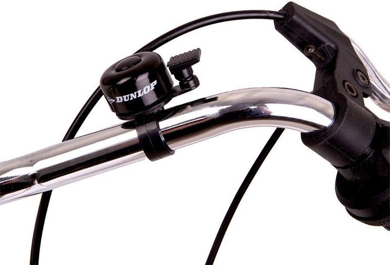 Dunlop, dzwonek rowerowy gruszka, średnica 35mm, czarny