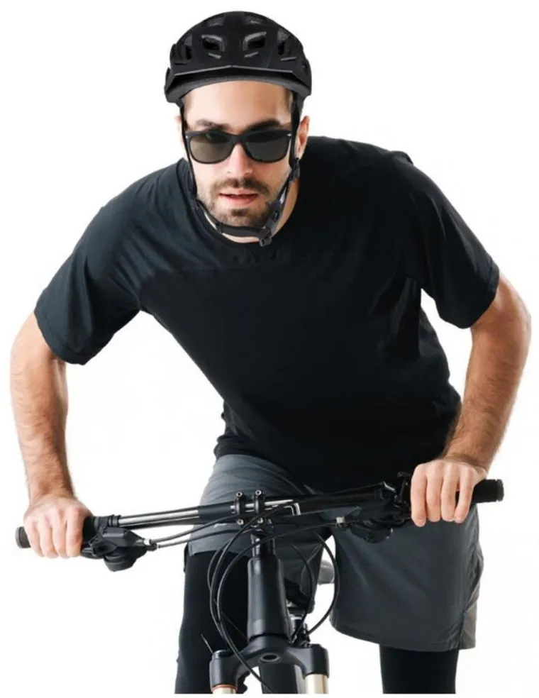 Dunlop, kask rowerowy mtb, czarny, 6xLED