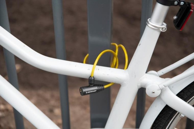 Dunlop, łańcuch rowerowy na klucz, spiralny, żółty, 0,6-90 cm