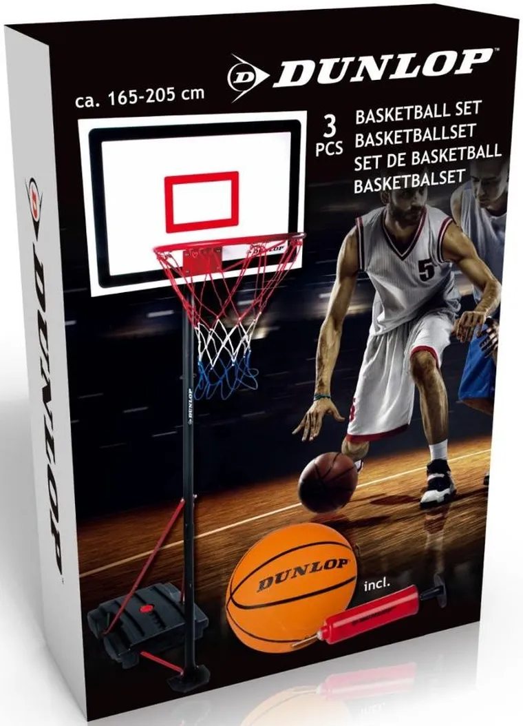 Dunlop, regulowany kosz do koszykówki, 3w1, 1,65-2,05m