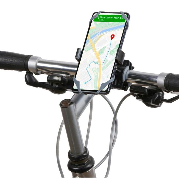 Dunlop, uchwyt rowerowy na telefon, 360 stopni, szary