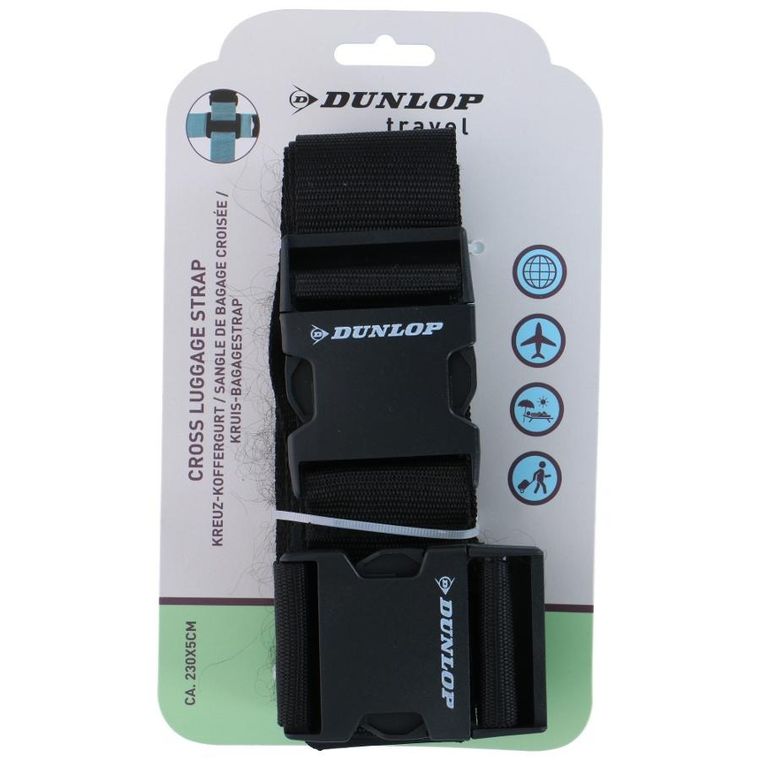 Dunlop, uniwersalny pas zabezpieczający do bagażu, czarny, 230-5 cm, 2 szt.