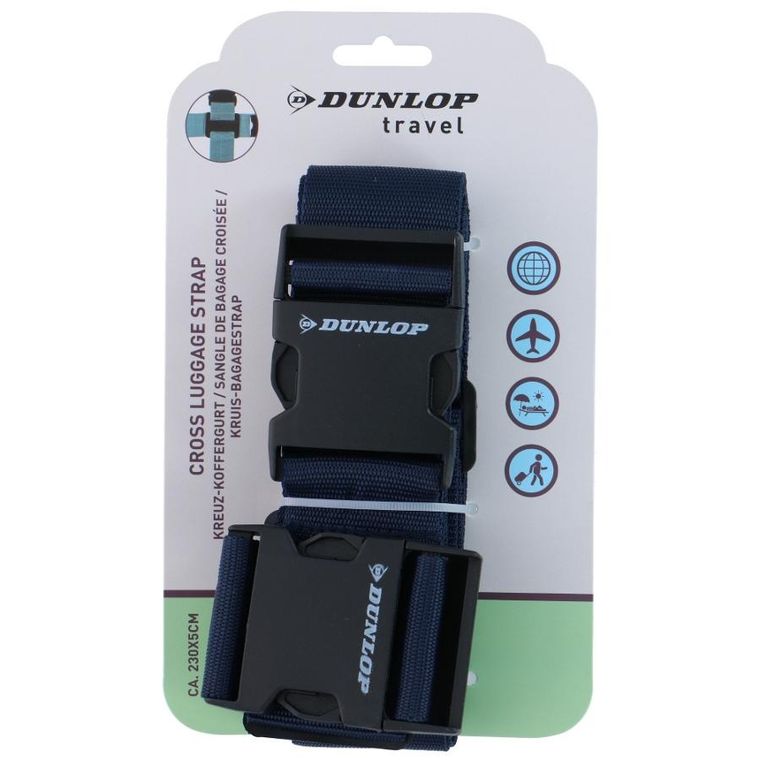Dunlop, uniwersalny pas zabezpieczający do bagażu, granatowy, 230-5 cm, 2 szt.