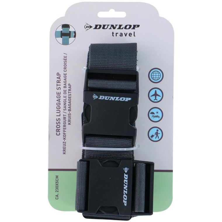 Dunlop, uniwersalny pas zabezpieczający do bagażu, szary, 230-5 cm, 2 szt.