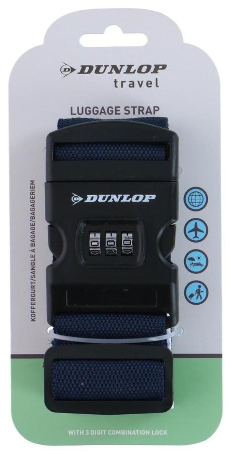 Dunlop, uniwersalny pas zabezpieczający do walizki, na szyfr, 200-5 cm